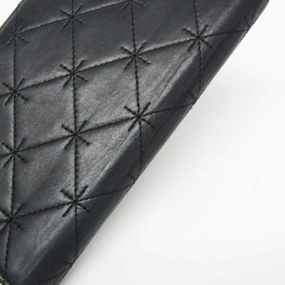 CHANEL Authentic Black Lambskin Leather Logo Wallet - Picture 13 of 16